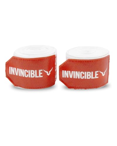 Image of Invincible Mexican Style Semi-Stretch Hand Wraps (White Upper Cut, 4.5 Meter)