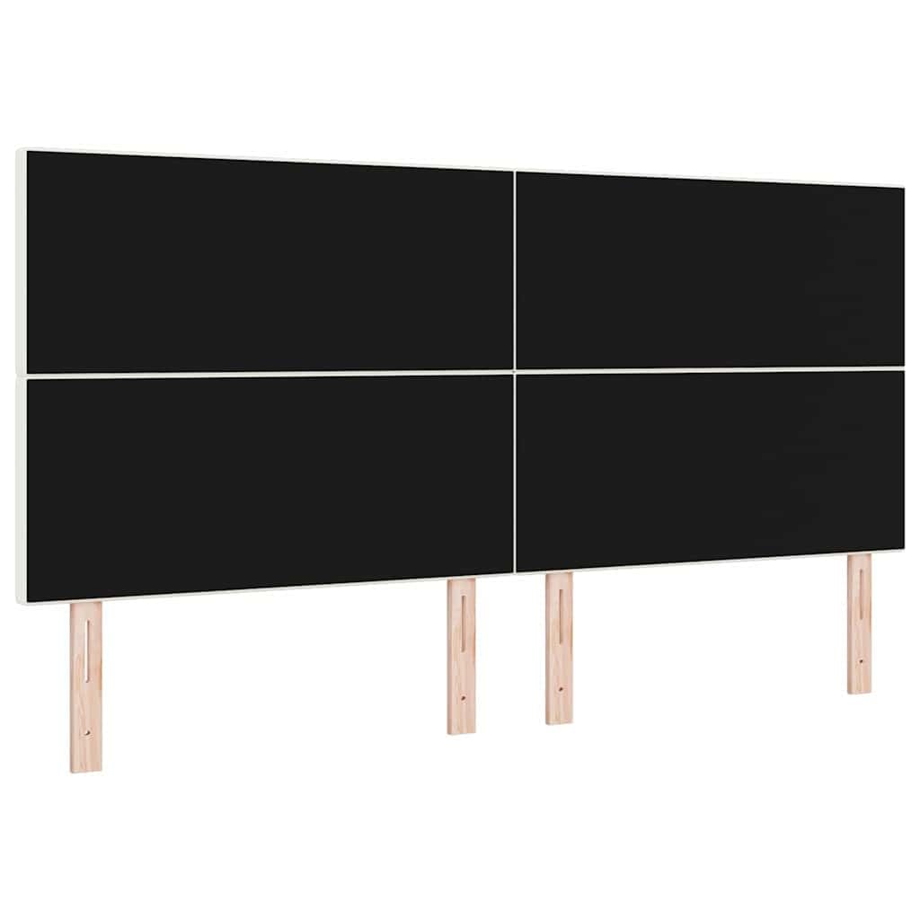 Cabecero crema 200 x 5 x 128 cm regulable en altura de pana y madera maciza de pino diseño moderno robusto y duradero para dormitorio