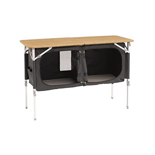 Runder Campingtisch Mit Bambusplatte + Integriertem Produktbild-Vorschau 2