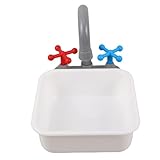 FELTECHELECTR Spielküchenzubehör Satz mit Kunststoff Wasserhahn und Spüle Funktionierendes Rollenspiel Küchenspielzeug für Kleinkinder Kindergarten und Kinderparty