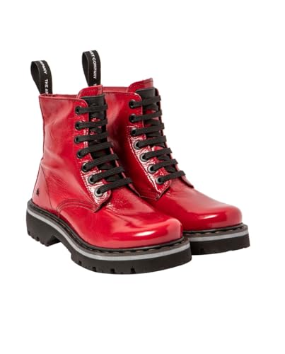 Art Para Mujer. 111661308003_008 Botines De Piel 1166 Marina Rojo (42), Plano, 1 A 3Cm, Cordones, Casual - 2