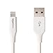 Amazon Basics - Cable de conector Lightning a USB A para iPhone y iPad - 0,9 m - 1 unidad, Blanco