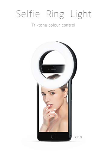 XINBAOHONG Selfie Ring Light Rechargeable Portable Clip-on Selfie Fill Light with 40 LED for Smart Phone Photography, Camera Video, Girl Makes up