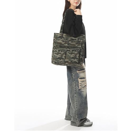 Bolso casual de mujer con estampado leopardo y múltiple bolsillo miniatura 2