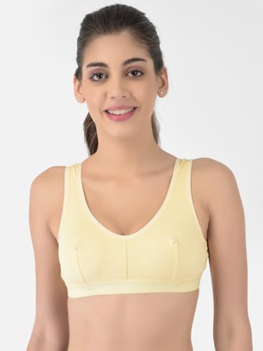 Image of Softline Women's 100% Cotton Wired Non-Padded Molded Sports Bra Combo | High-Support & Breathable Activewear | Soft & Durable for Workouts & Everyday Wear (Pack of 2)