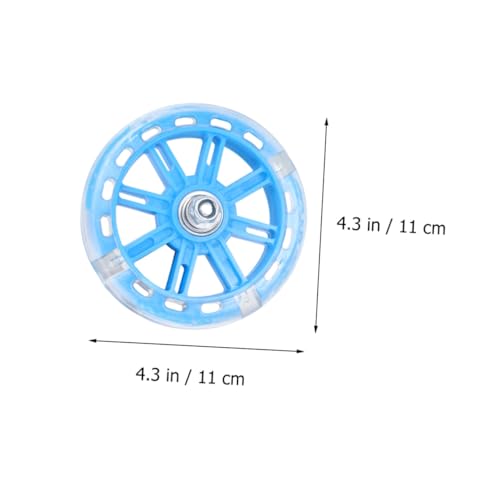 Zerodeko Ruedas de entrenamiento para bicicleta 18" con luces intermitentes y ruedas silenciosas auxiliares con soporte para estabilizadores de bicicleta miniatura 2