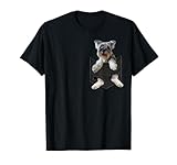 divertente cane schnauzer in miniatura in pocket schnauzer lovers maglietta