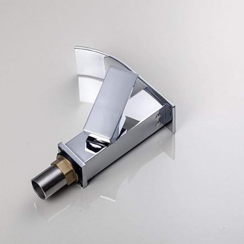 Mitigeur de salle de bains haut de gamme avec robinet cascade en chrome brillant - 4