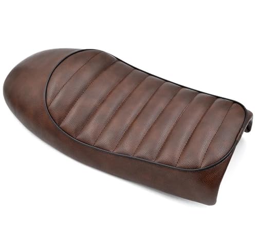Asiento de motocicleta negro y marrón para solucionar la fatiga en tu clásica CB350 o SR