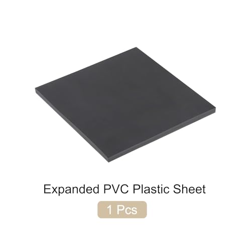 Image of Expanded PVC Plastic Sheet 0.6 inch Thick, 12 inchx12 inch Lightweight Rigid Foam Sheet, [for Crafts Signage Displays Digital Screen Printing] - Black / 1 Pcs