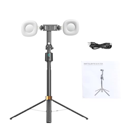 Trípode móvil inteligente con luz de relleno para grabar vlogs 6