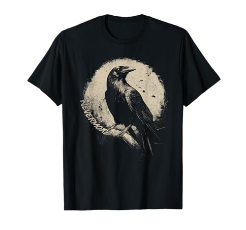 raven crow nevermore Poe Raven Poem Camiseta