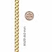 LIFETIME JEWELRY 8mm Cuban Curb Link Chain Necklaces for Women & Men 24k Gold Plated (16 inches)