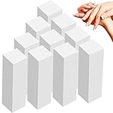 ＊Paquete contiene＊: Bloque Blanco Profesional para Pulir Uñas*10, (9,5*2,4*2,4cm).＊Pórtatil y cantidad suficiente＊: Los bloques blancos profesionales se pueden poner en bolsas pequeñas, muy pórtatil.