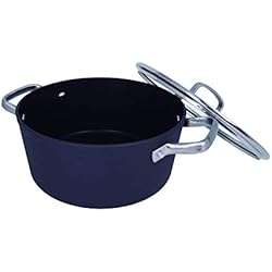 Cacerolas Amc Arcos Serie Samoa | Cacerola Antiadherente 16 cm y 1,5 L | Full Induction | Apta cualquier cocina | Asas Acero Inoxidable Efecto Frio | Sistema ahorro energético | Apta lavavajillas | Color Negro
