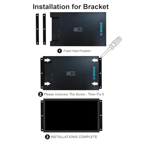 Image of VSDISPLAY 21.5'' 1920x1080 LCD Industrial Monitor with H /D /DVI /VGA Inputs | IPS Display,1000 Nits High Brightness,for Outdoor /Indoor /Industry