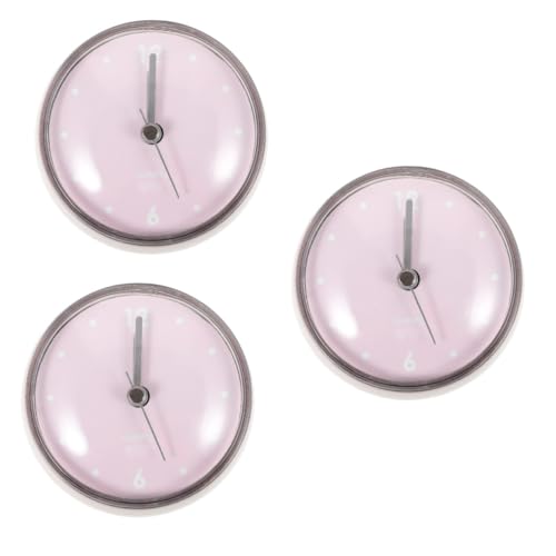 CORHAD 3pcs Mini Bathroom Wall Clock with Cup Lightweight Easy to Install for High Humidity Areas Like Bathrooms Kitchens and Pools