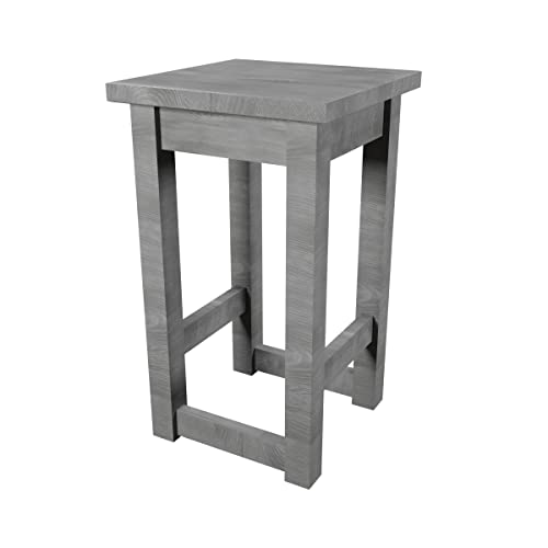 Magnetic Mobel Tabouret de Bar en Bois Massif Hauteur d'assise 80 cm Gris Capacité de Charge 110kg Repose-Pieds Intérieur Extérieur Chaise de Bar Tabouret de comptoir Cover