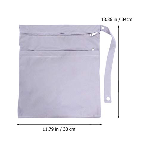 Bolsa organizadora de pañales para exteriores gris miniatura 2