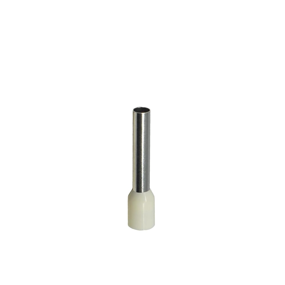 Ukcable-Ties Ivory Cable Cord End Terminals 16.0Mm² Single Entry Bootlace Ferrules - (Pack Of 200)