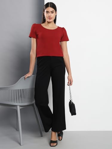 Image of Q - RIOUS Casual Solid Womens Regular Top