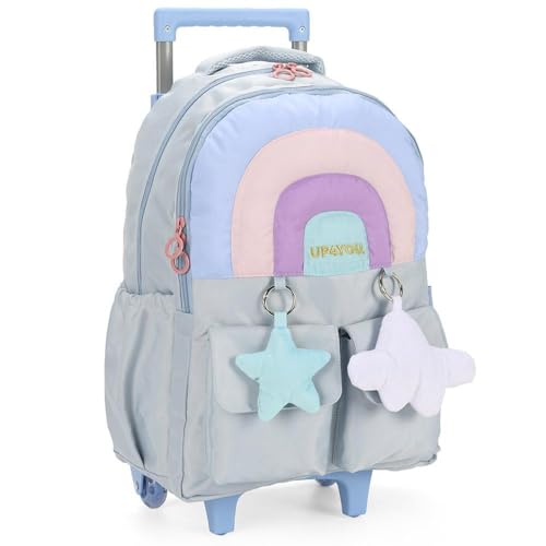 Mochila com Rodas Arco Íris Azul