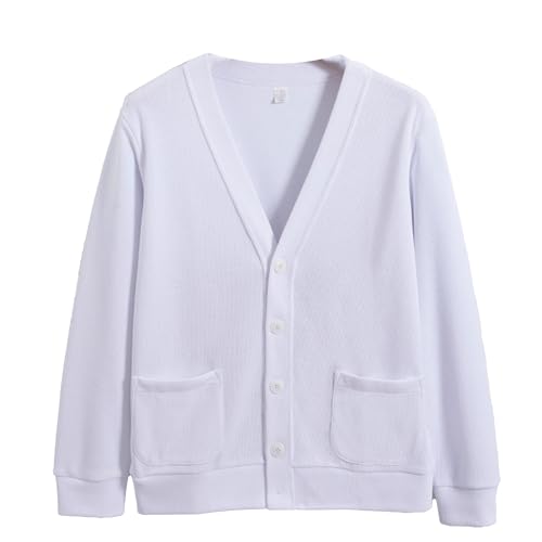 Cárdigan para hombre de mezcla de lana con cuello en V y botones