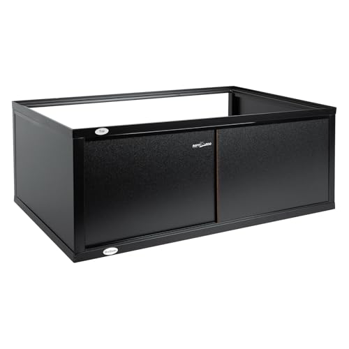 REPTI ZOO Space Saving Terrarium Stacker for 30" L X 12" W Reptile & Amphibian Enclosure, Sturdy Tank Stackers with, Metal Frame, Wood Panels, Sliding Door, Easy Assembly, Max 88 lbs Load Capacity by REPTI ZOO - Used condition - US$60.79