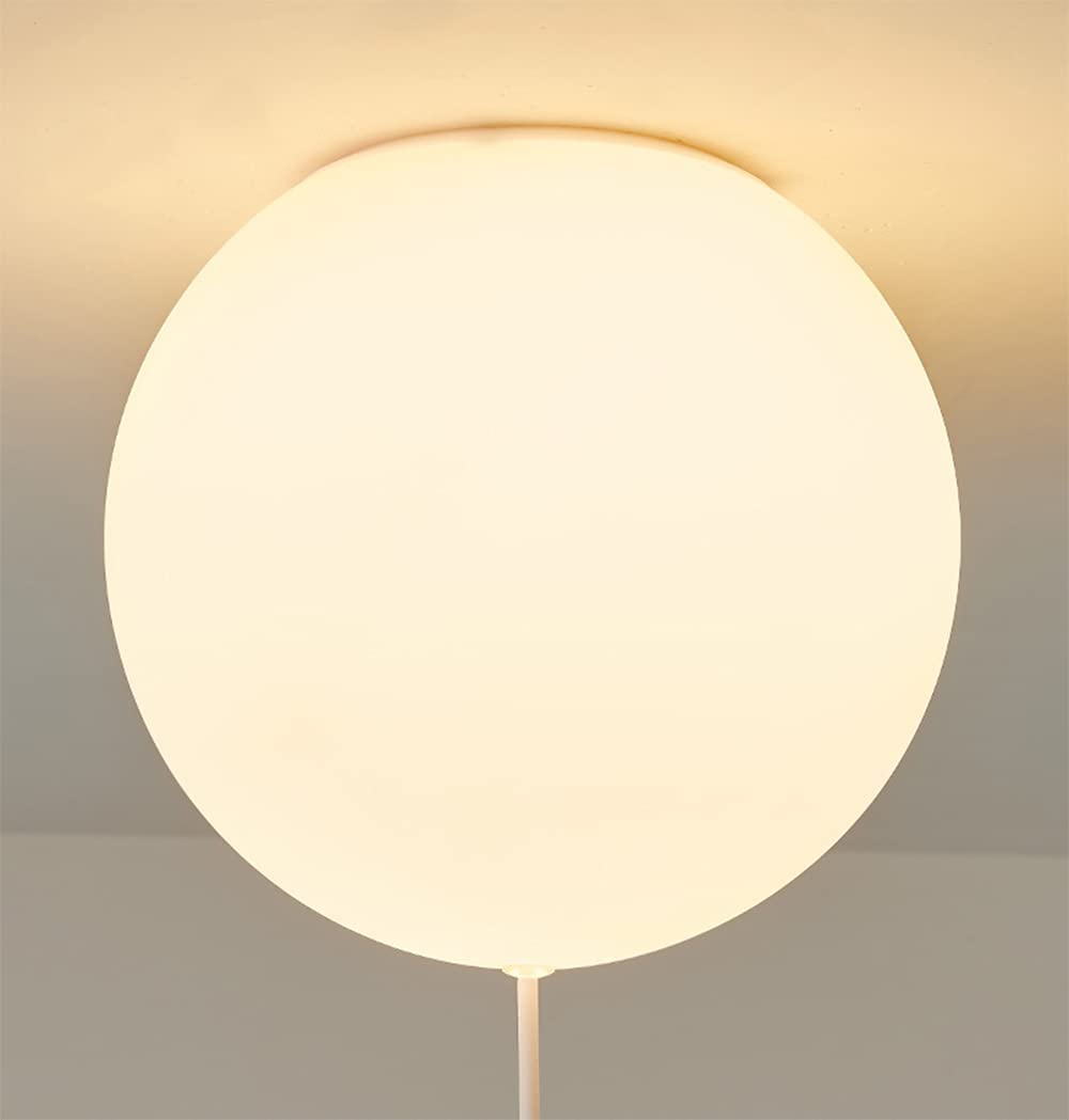 Plafoniera Bambini Bianca Paralume in Vetro Stanza Ragazzi Ragazze Piccolo Orso Camera da Letto Illuminazione Interni Lampadario Luci Sospese Lampada A Sospensione Base G9 Luce Bianca 6000K,A,Ø25CM