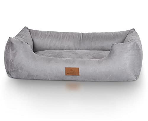 Knuffelwuff Lit pour Chien Dreamline M - L 85cm x 63cm Gris