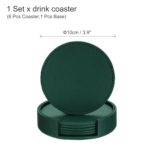 Dessous de verre en cuir de salon uxcell pour apéritif convivial - 3