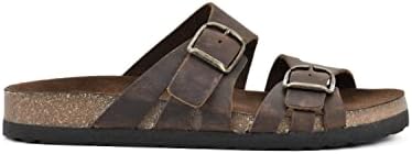 WHITE MOUNTAIN Women's Herbal Footbed Sandal, Brown/Leather, 11 M | Image 1