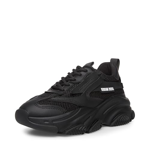 Steve Madden Women's Possession Sneaker, Black, 8