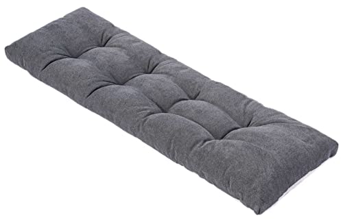 Kyaringtso Bench Cushion, Non-Slip Bench Cushions for Shoe Storage, Window Seat, Kitchen, Indoor, Outdoor Furniture (45´´x18´´, Dark Gray)