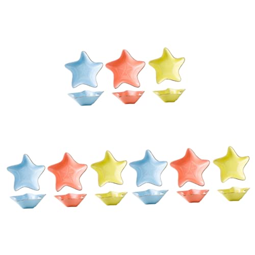 UPKOCH 9 Pçs De Soja Em De Prato Em De Estrela Molho Doméstico Prático Relish De Porcelana Lanche Mi