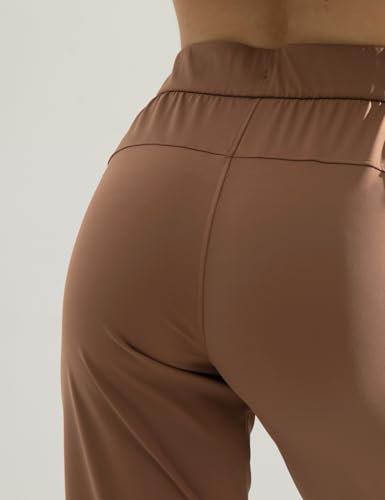 Image of AJISAI 7 /8 Joggers Travel Pants with Pockets Lounge Casual Stretch Workout Pants for Women
