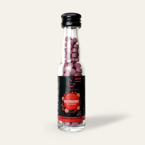 TEABALLS - Erdbeere (1 x 15g) | BLACK SELECTION | ca. 150 Teaballs | für ca. 30-75 Tassen Tee | Bekannt aus: DAS DING DES JAHRES Cover