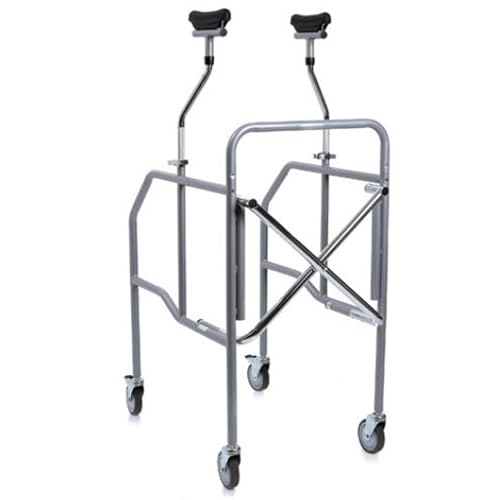GOVITA Andador bajo axilar plegable andador para ancianos antibraquial con apoyo axilar.
