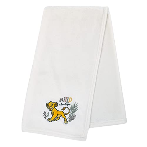 Image of NoJo Disney Lion King - Wild About You Ivory Simba Super Soft Baby Blanket with Applique