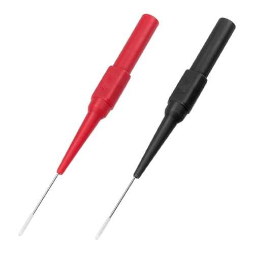 Image of STHIRA 0.7mm Thin Tip Test Probe Pins 2PCS Precision Multimeter Needle Probes Non-Destructive Insulation Wire Piercing Needles for Electronics Testing & Circuit Repair