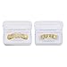 18K Gold Plated Two Tone Hollow Out Teeth Grillz Set – Hip Hop Mouth Grills, Fashion Accessory for Parties Streetwear Cosplay(Gold,Lower teeth)