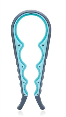 4-in-1 Jar and Bottle Opener, 17-Inch Kitchen Tool with Non-Slip Grip, Ergonomic Easy-Grip Kitchen Tool for Cans and Bottles (Turquoise)
