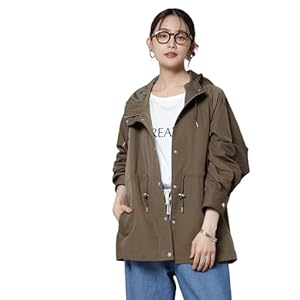 [ナノ・ユニバース] 撥水加工 フード ブルゾン レディース F 053 モカ 673-5212301" 