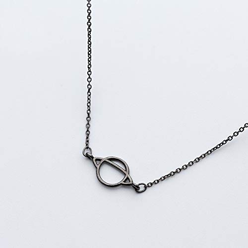 Collier planet pendant en argent 925 massif au design space élégant