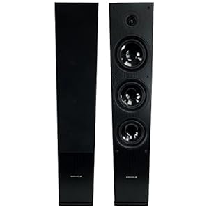 Rockville (2) RockTower 68B Black Home Audio Tower Speakers Passive 8 Ohm