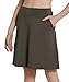 Westkun Mujer Falda Corta hasta la Rodilla de Golf Corriendo Tenis Skort Casual Pantalón Ropa Padel Corta de Modesta Deportivas(Ejercito Verde,M)