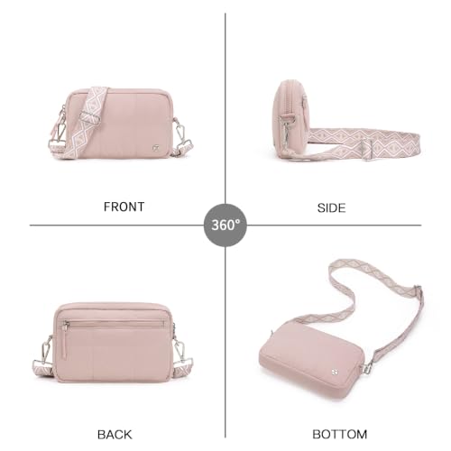 Image of Telena Crossbody Bags for Women Cross Body Purse with Guitar Strap | Lightweight Puffer Shoulder Bag for Travel