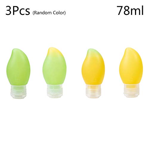 Preisvergleich Produktbild 3 Stück Tragbare Reiseflaschen Silikonbehälter Nachfüllbare Tube Für Shampoo Mak