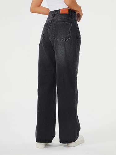 Genleck Baggy Jeans for Woman High Waisted Loose Wide Leg Jean Womens Boyfriend Y2K Pants Trendy3