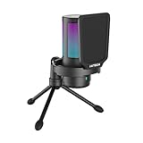 Silencieux rapide avec indicateur LED : nos microphones à condensateur pour les jeux vous permettent de les couper rapidement et silencieusement en appuyant sur un bouton avec une lumière LED qui indique lorsque la fonction muet est active. Que vous jouiez en streaming, enregistrez des ASMR ou que vous discutiez simplement, notre micro de jeu PC est ce qu'il vous faut
